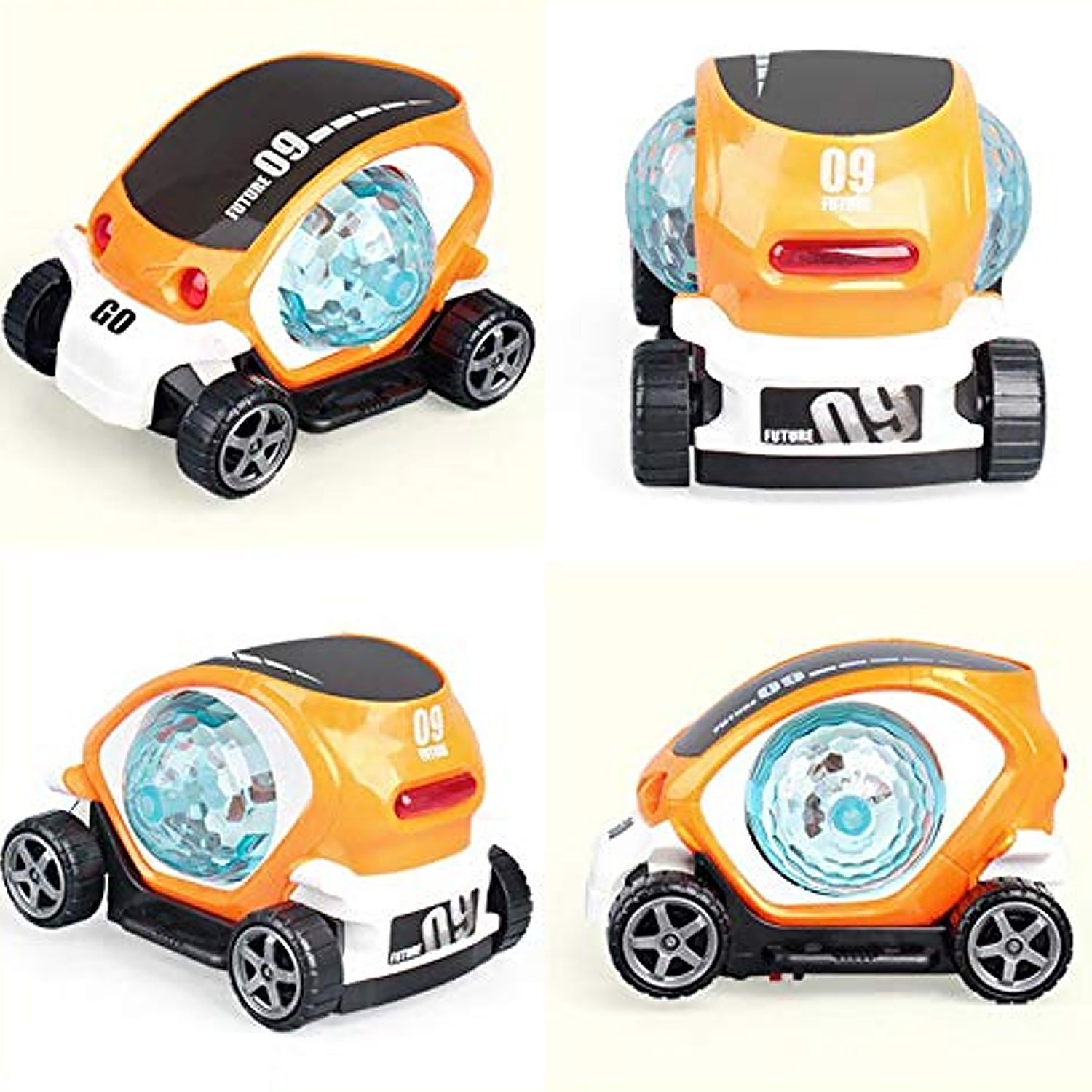 360° Rotating Stunt Car Toy – Bump & Go with 4D Lights, Music & Disco Ball (1 Pc, Battery Not Included) 360° Rotating Stunt Car Toy – Bump & Go with 4D Lights, Music & Disco Ball (1 Pc, Battery Not Included)